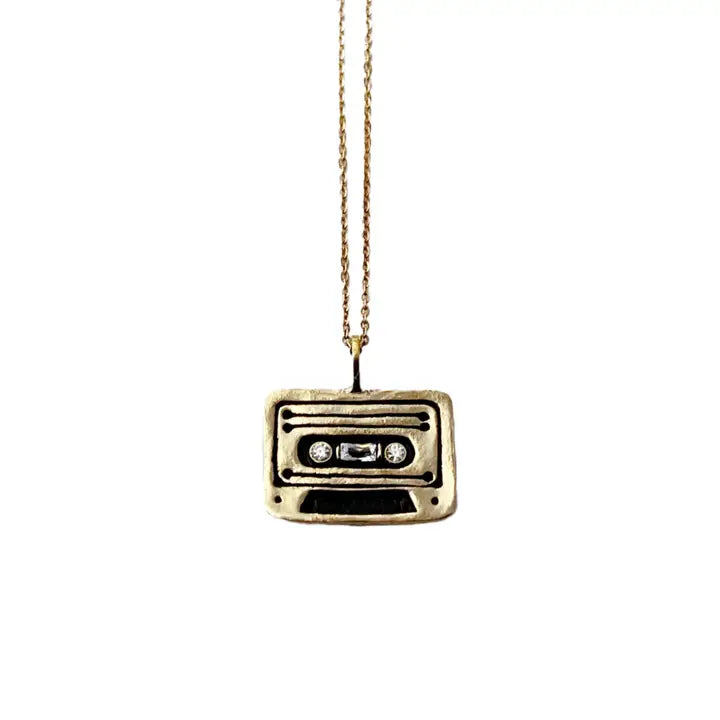 Cassette Necklace Brass/Topaz | Therese Kuempel (IL)