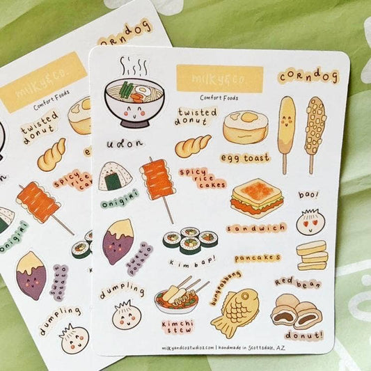 Asian Comfort Foods Sticker Sheet | Milky & Co. Studios (AZ)