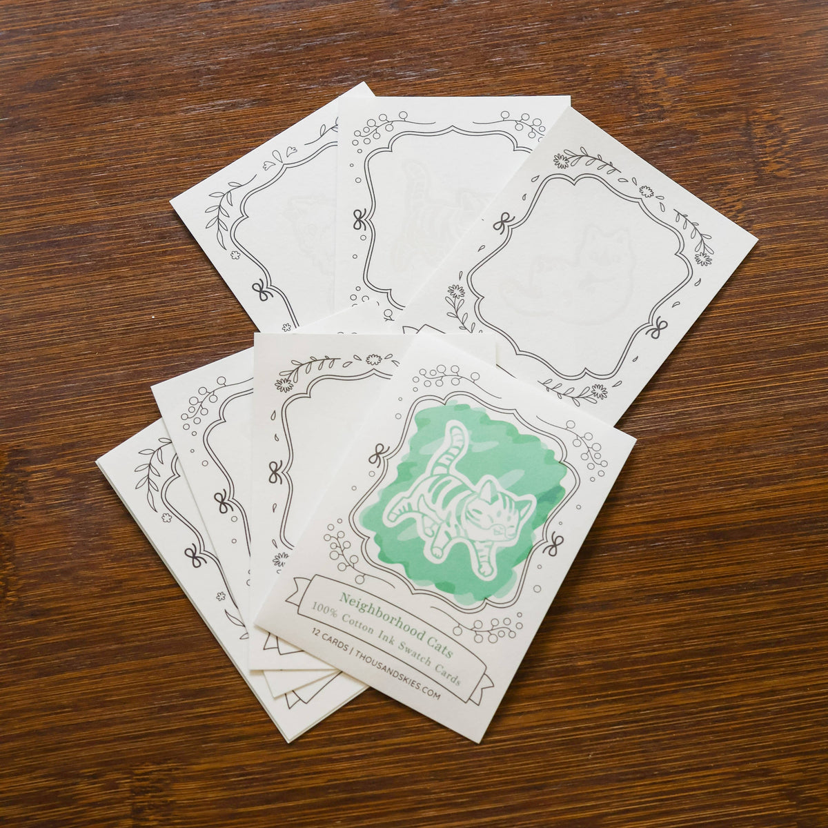 Neighborhood Cats ink swatch cards by Thousand Skies, alternate view 3