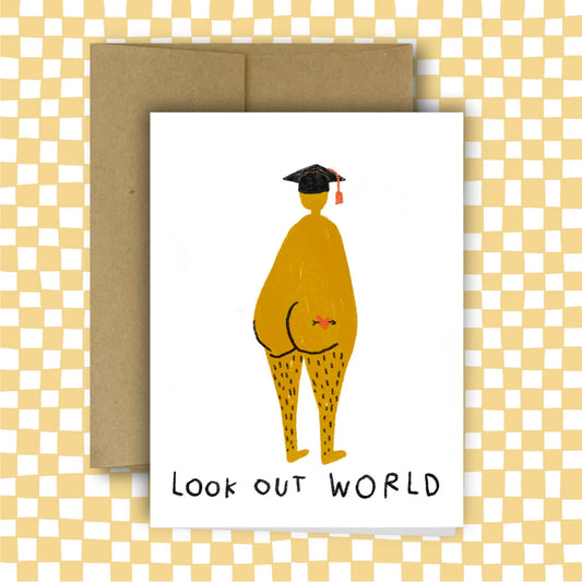 LOOK OUT WORLD Greeting Card | Rani Ban Co (NY)