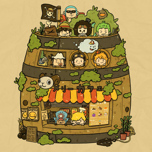 One Piece Cafe Art Print | Sushiboiiiyy (CAN)