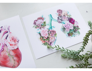 Floral Lungs II Flower Anatomy Art Print | Trisha Thompson Adams (OK)