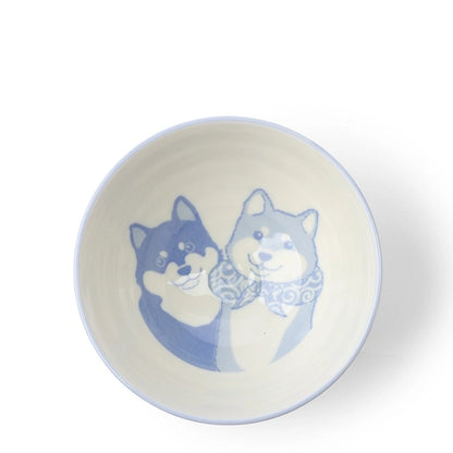 Ceramic Shiba Rice Bowl | Blue (Japan)