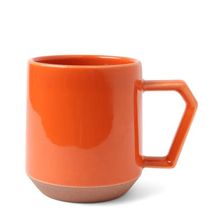 Stackable 12oz Ceramic Mug | Solid Orange | CHIPS Inc (Japan)