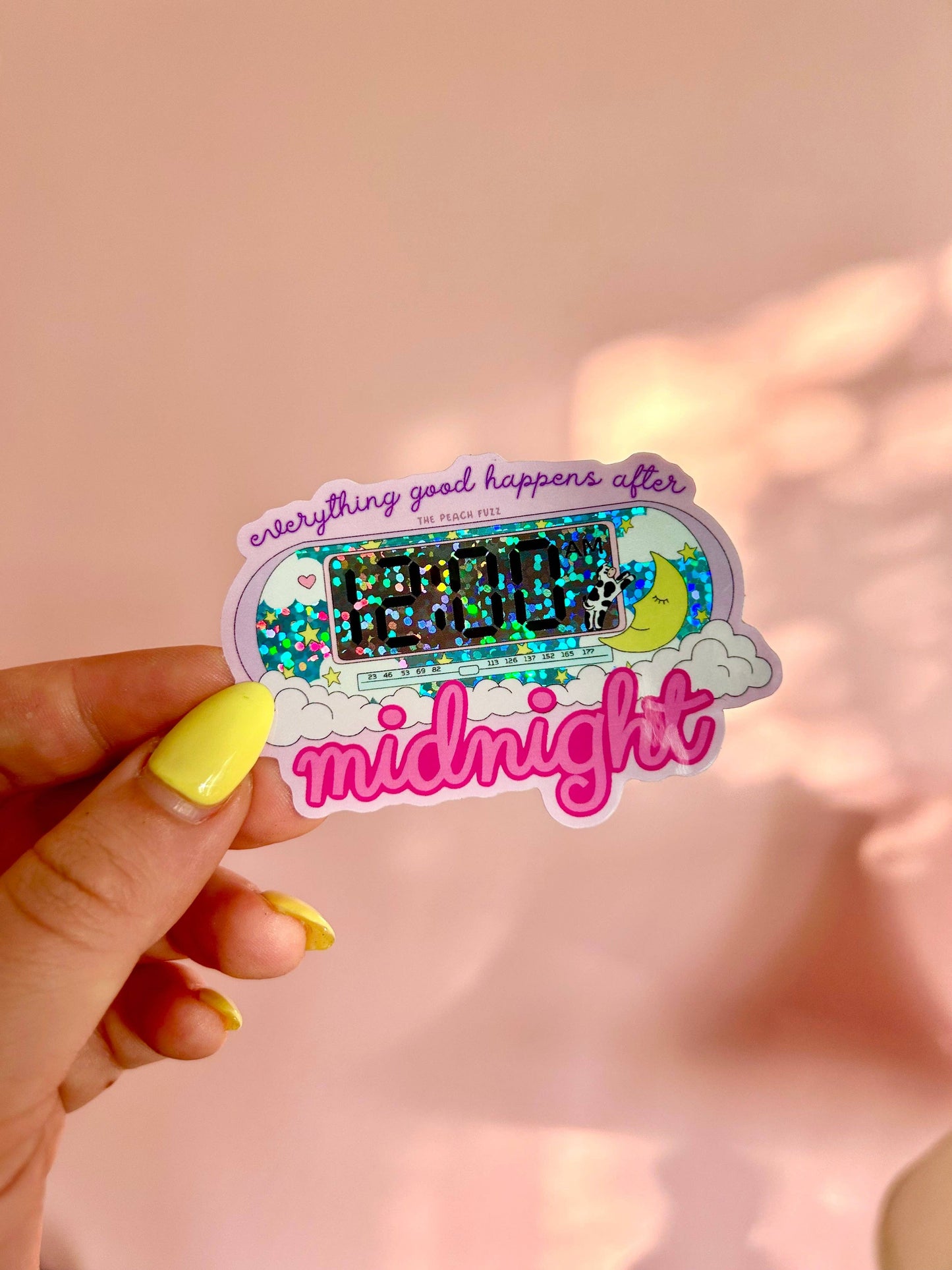 After Midnight Glitter Sticker | The Peach Fuzz (CA)