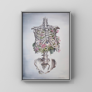 Floral Skeleton Anatomy Art Print | Trisha Thompson Adams (OK)