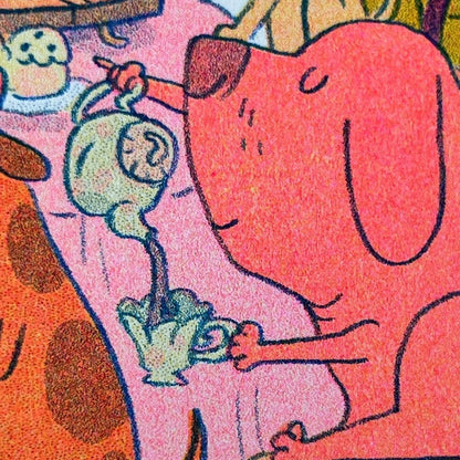Doggy Tea Party Risograph Print | Natalie Andrewson (CA)