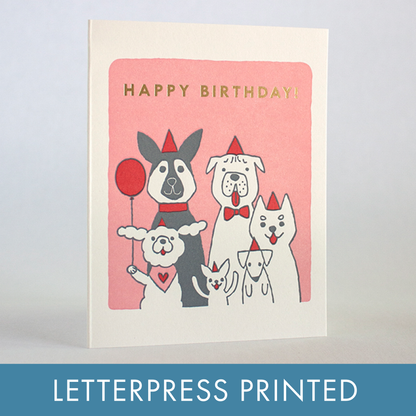 Dog Birthday Letterpress Card | Fugu Fugu (CA)
