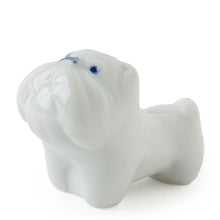 Load image into Gallery viewer, Ceramic Bulldog Chopstick Rest | White (Japan)
