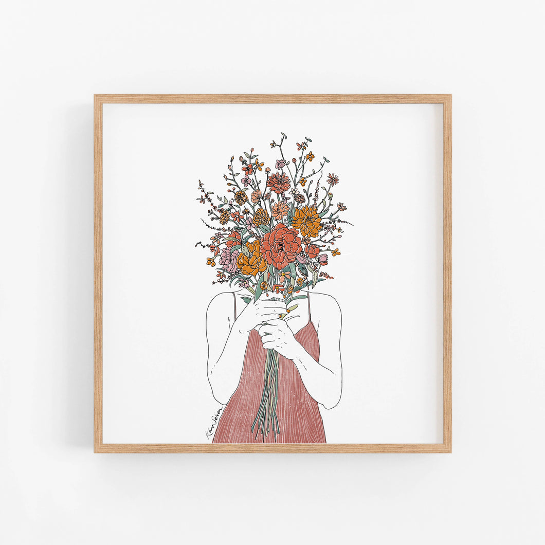 Flower Face Art Print | Kaari Selven (OR)