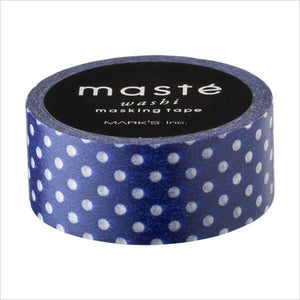 Masté Washi Masking Tape | Navy Dots | Mark's Inc (Japan)