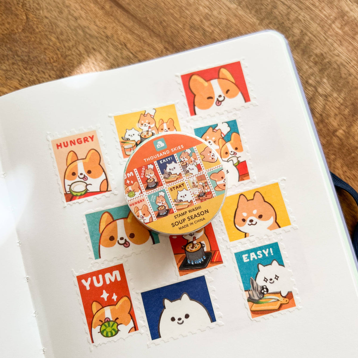 Soup Season stamp washi tape by Thousand Skies