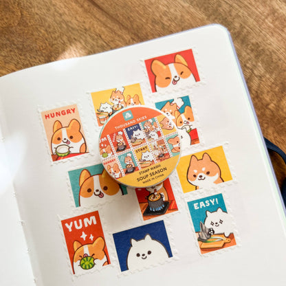 Soup Season stamp washi tape by Thousand Skies