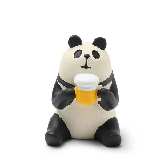 Panda Figurine with Beer | Decole (Japan)