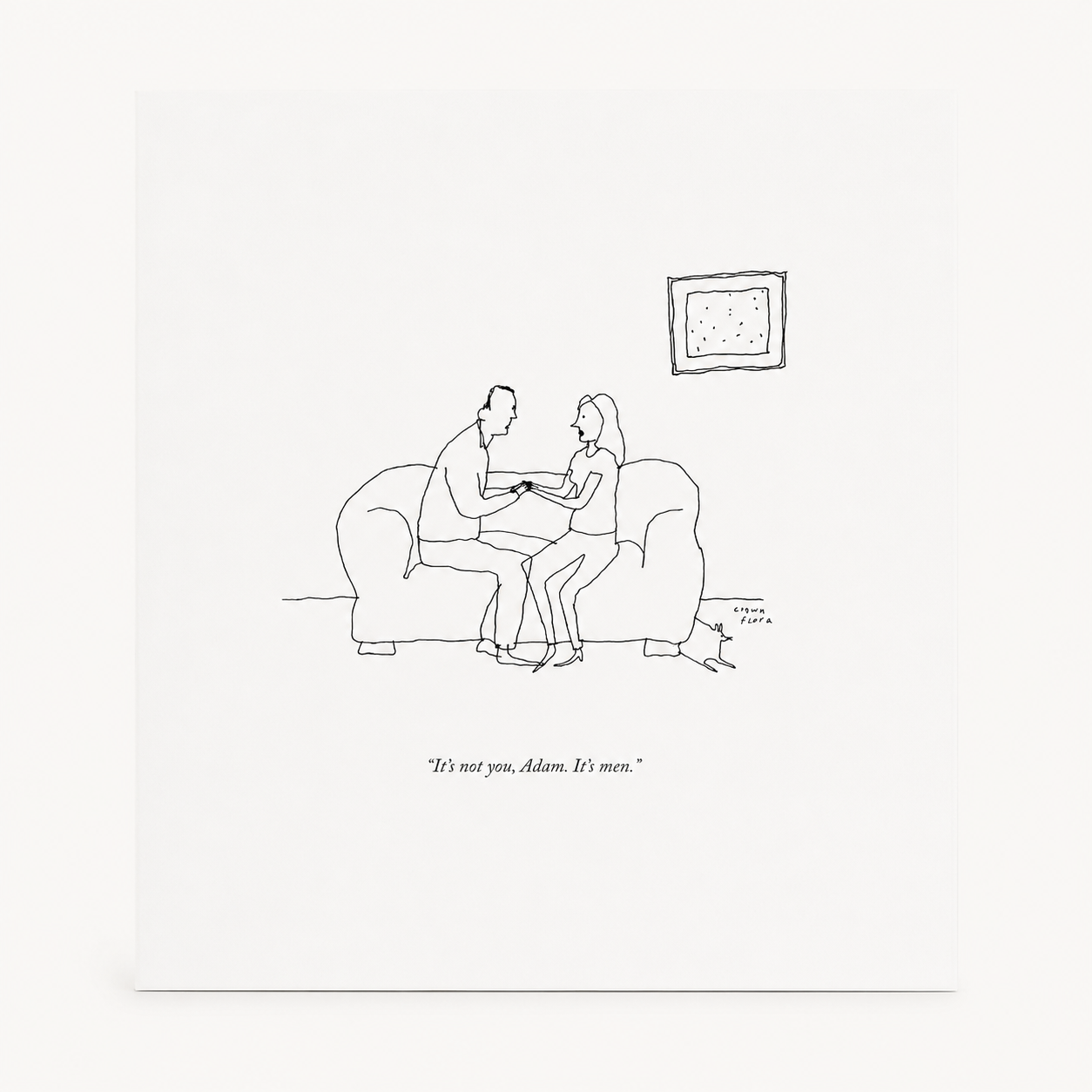 It's Not You, Adam Letterpress Print | Liana Finck (NY)