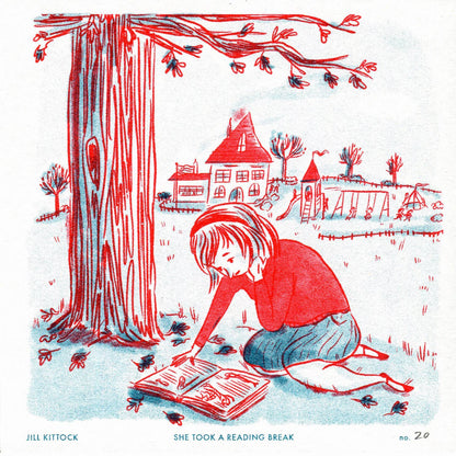 She Took A Reading Break Small Print | Jill Kittock (MN)