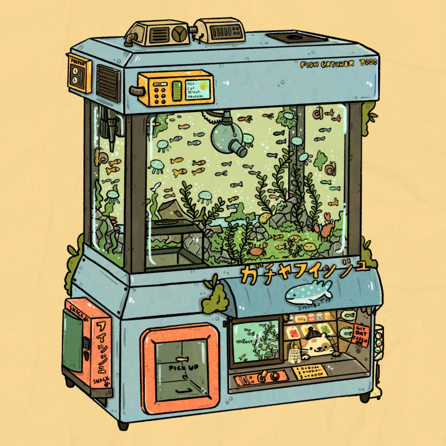 Fish Claw Aquarium Print| Sushiboiiiyy (Canada)