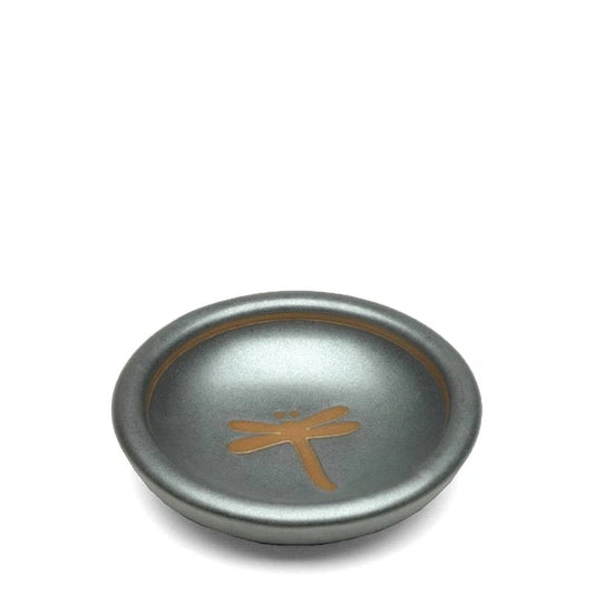 Graphite Black Dragonfly Sauce Dish (Japan)
