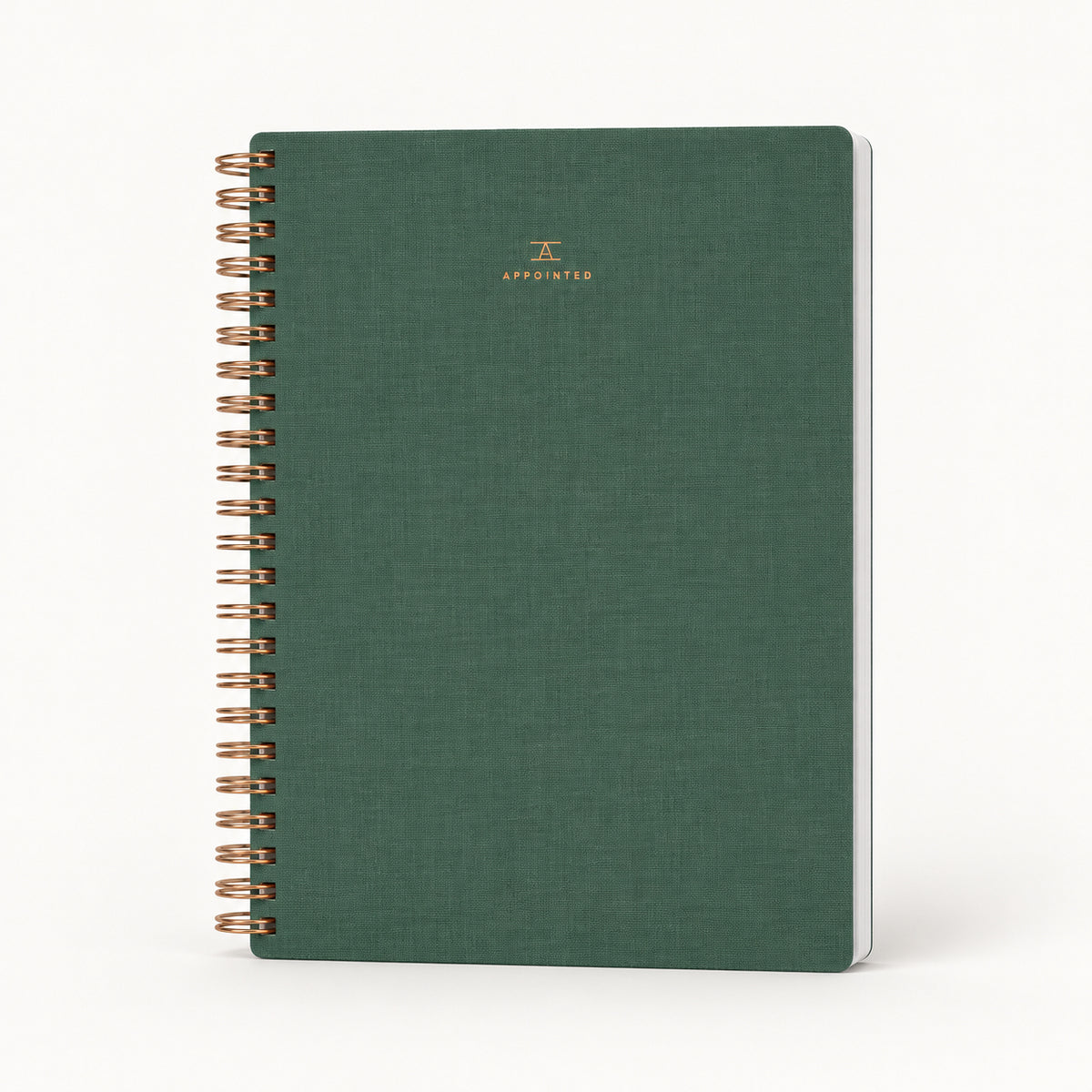 Appointed The Workbook with lined pages and Fern Green bookcloth cover