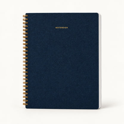Appointed 3 Subject Notebook with grid pages and Oxford Blue bookcloth cover