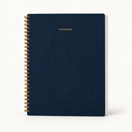 Appointed 3 Subject Notebook with grid pages and Oxford Blue bookcloth cover