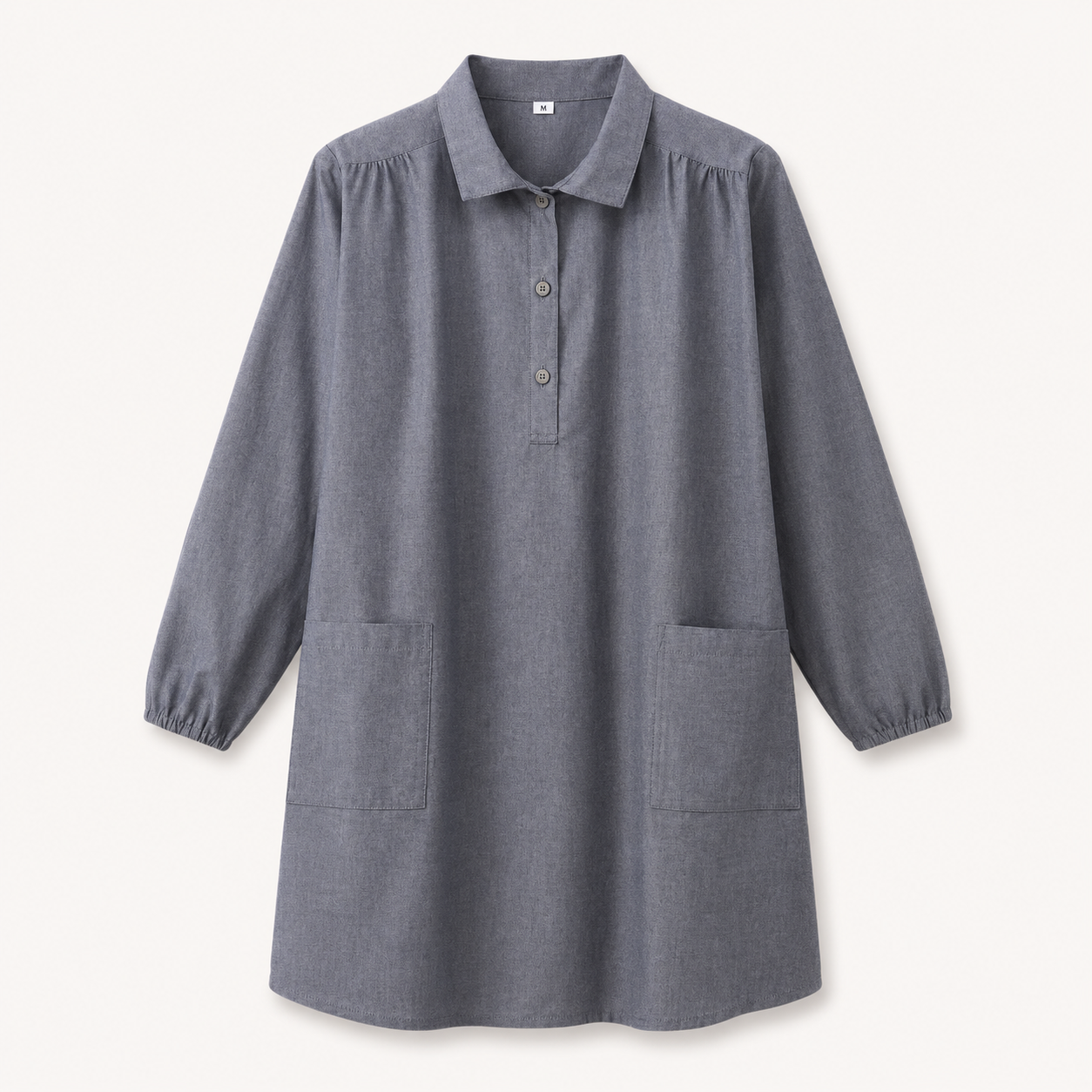 Cotton Overshirt Apron | Gray | Cervin (Japan)