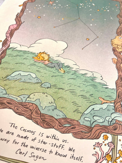 The Cosmos ~ Carl Sagan Quote Riso Print | Natalie Andrewson (CA)