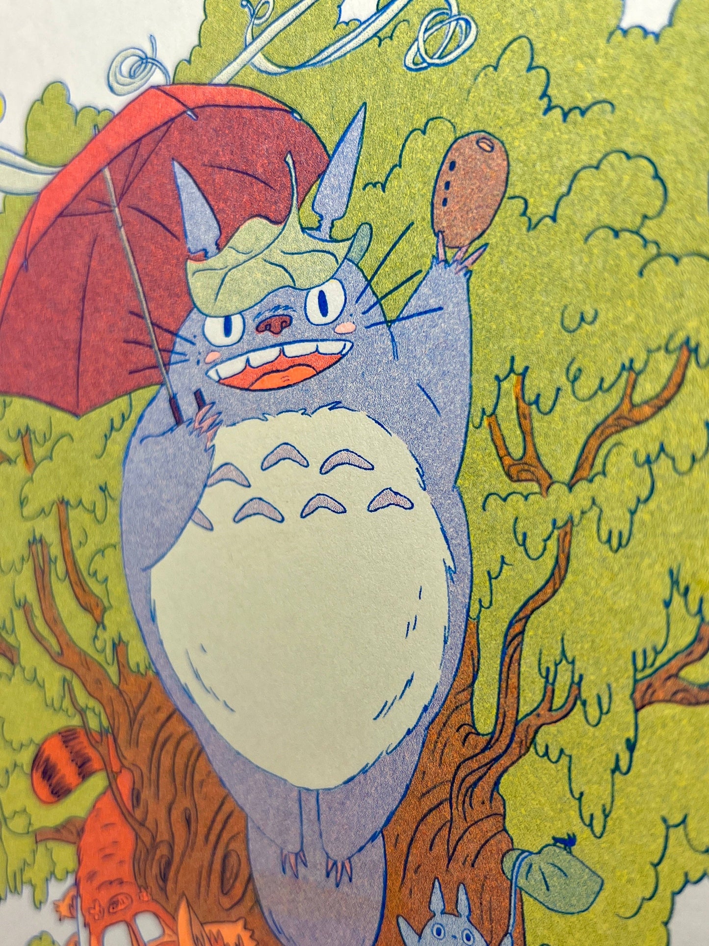 Totoro Riso Print (Small) | Natalie Andrewson (CA)