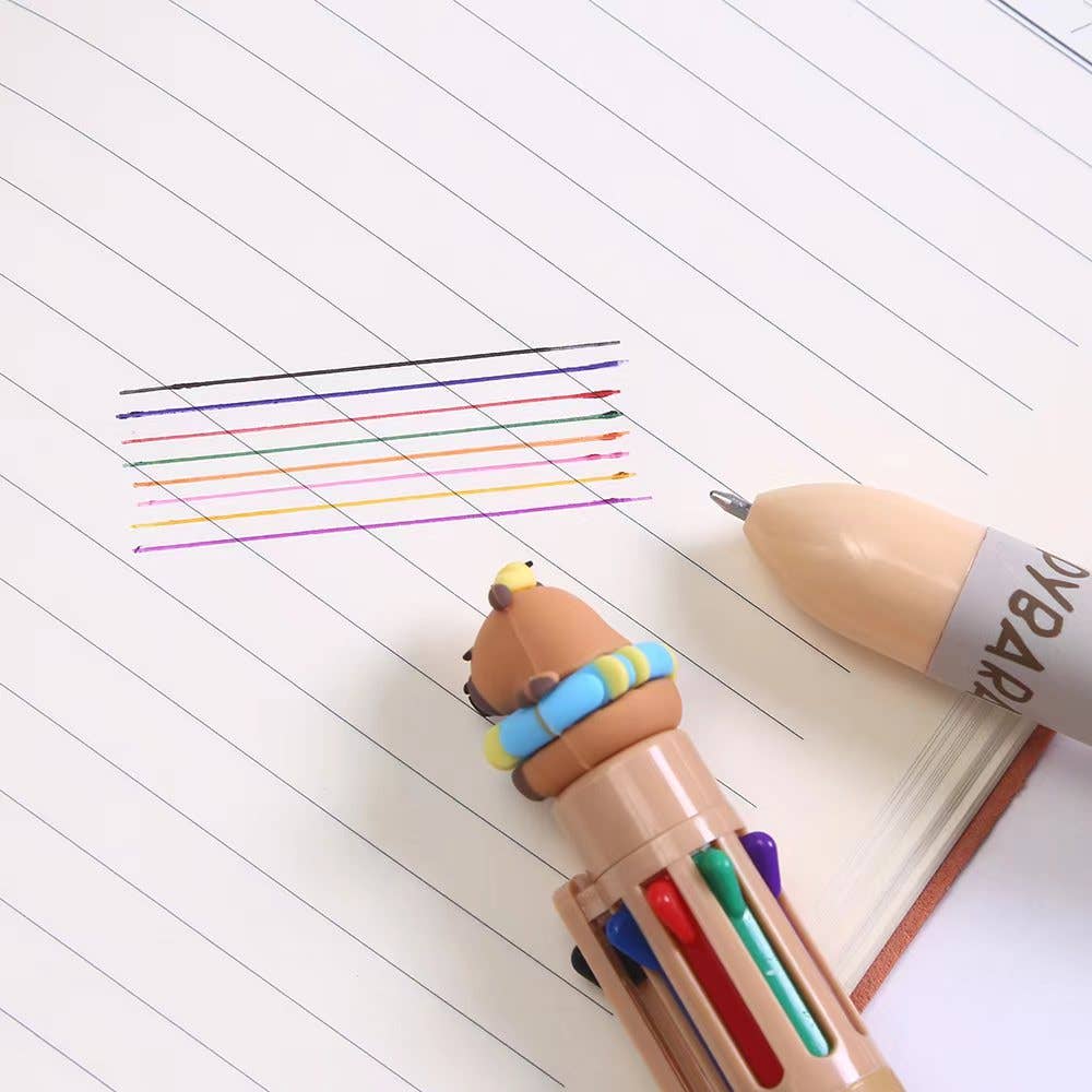 Capybara 8-Color Retractable Ball Pen | Sofun (CN)
