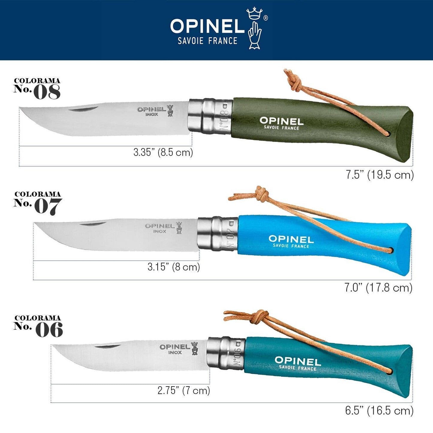 No.06 Colorama Stainless Folding Knives | Opinel (France)