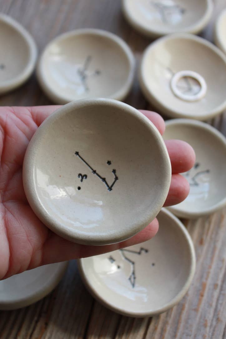 Small Zodiac Constellation Ceramic Ring Dish | Tasha McKelvey (VA)