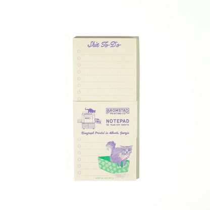 Grumpy Cat Floral Litter Box Notepad | Bromstad Printing Co. (VA)