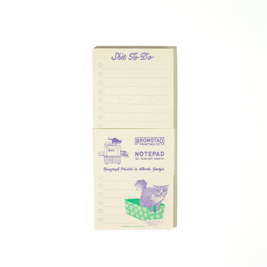 Grumpy Cat Floral Litter Box Notepad | Bromstad Printing Co. (VA)