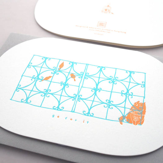 Go For It Window Letterpress Card | ditto ditto (HK)
