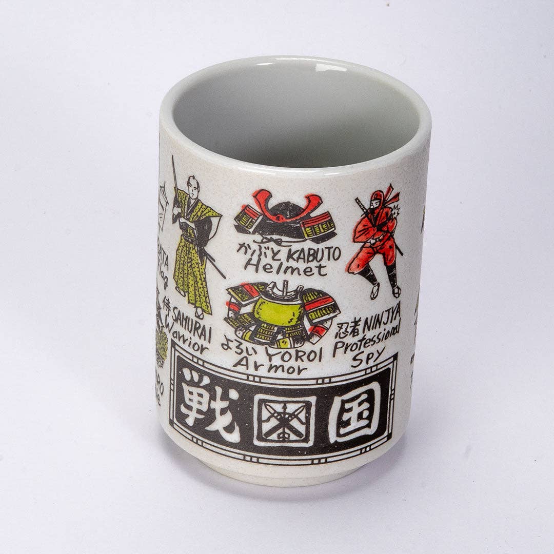 Japanese Warriors Ceramic Yunomi Style Tea Cup (Japan)