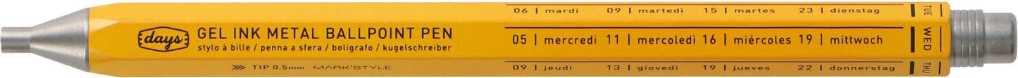 Gel Metal Ballpoint Pen | Yellow | Mark's Inc (Japan)