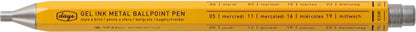 Gel Metal Ballpoint Pen | Yellow | Mark's Inc (Japan)