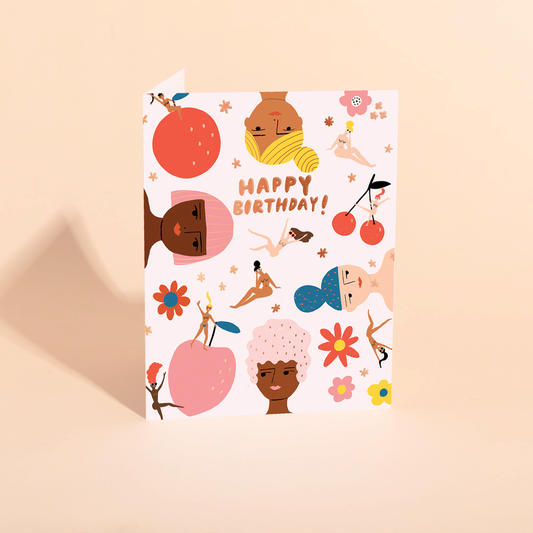 Fruity Nudes Birthday Card | Carolyn Suzuki (CA)