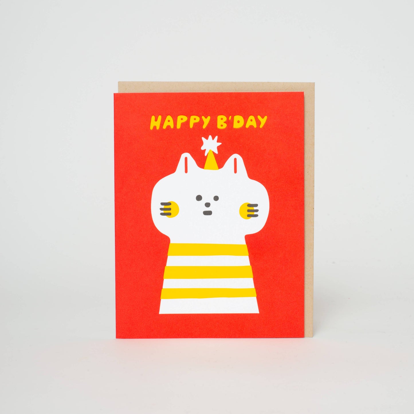 Birthday Kitty Letterpress Card | Suzy Ultman (OR)