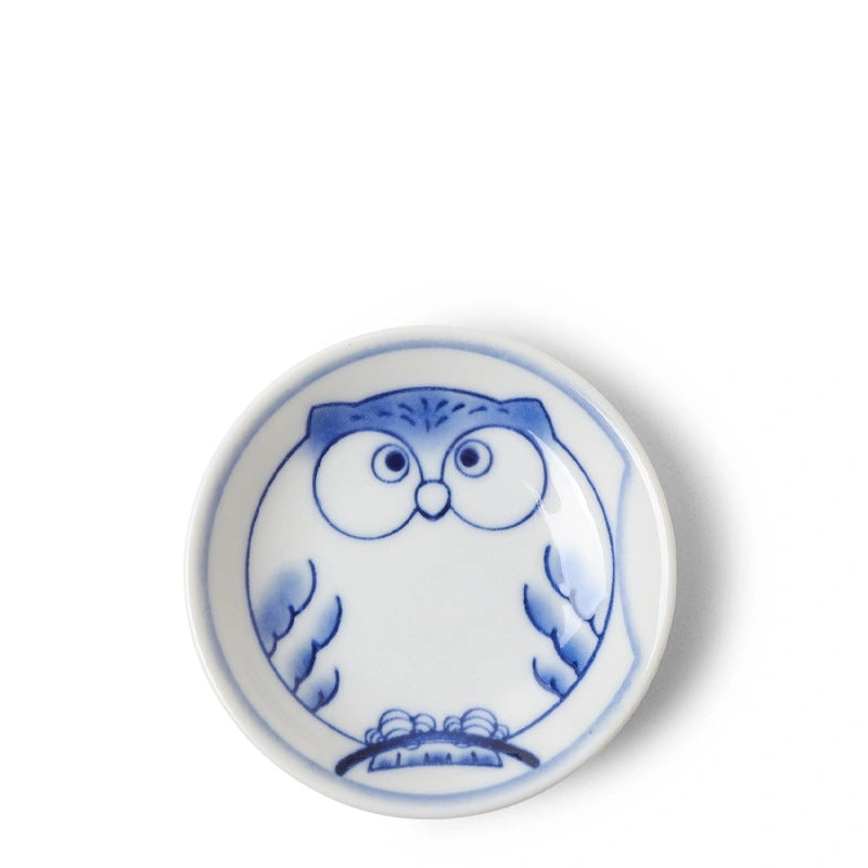 Blue Owl Ceramic Dish (Japan)