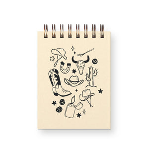 Western Doodle Mini Jotter Notebook | Ruff House Print Shop (KS)