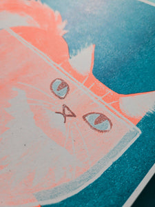 Cat in a Bowl Art Print | Bromstad Printing Co. (VA)