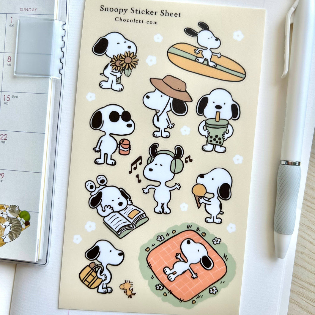 Snoopy Sticker Sheet | Chocolett (OR)