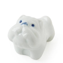 Load image into Gallery viewer, Ceramic Bulldog Chopstick Rest | White (Japan)
