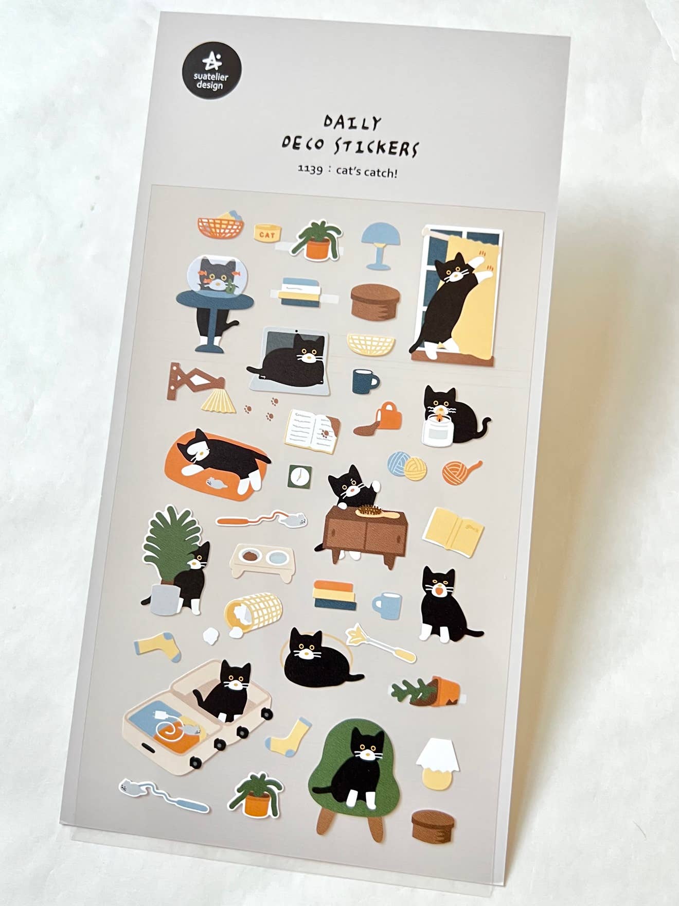 Cat's Catch Deco Sticker Sheet | Suatelier (KOR)