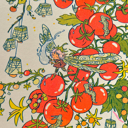 Sunflower Fairy Riso Print | Natalie Andrewson (CA)