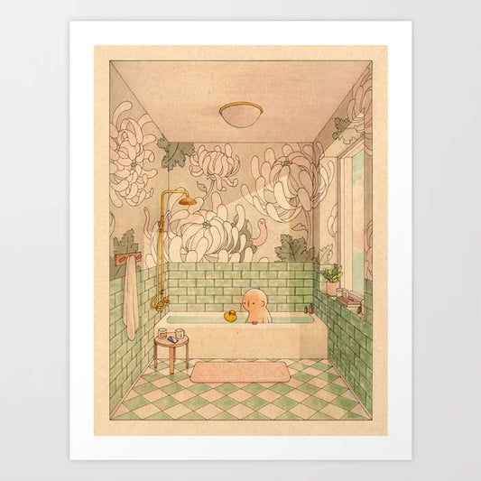 Bath in Green Art Print | Felicia Chiao (CA)