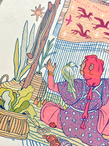 The Weaver: Builder of Star Stories Risograph Print | Natalie Andrewson (CA)
