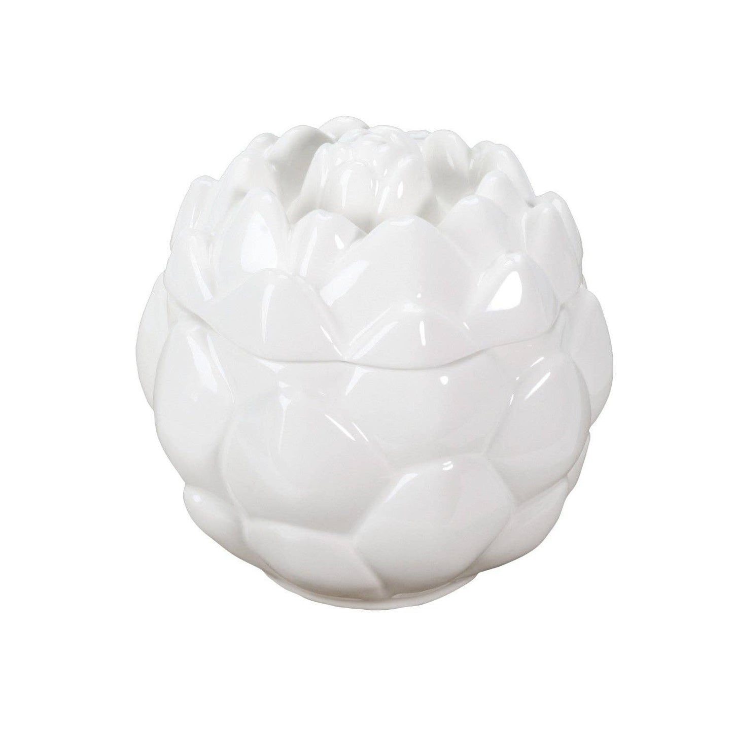 Ceramic White Artichoke Container