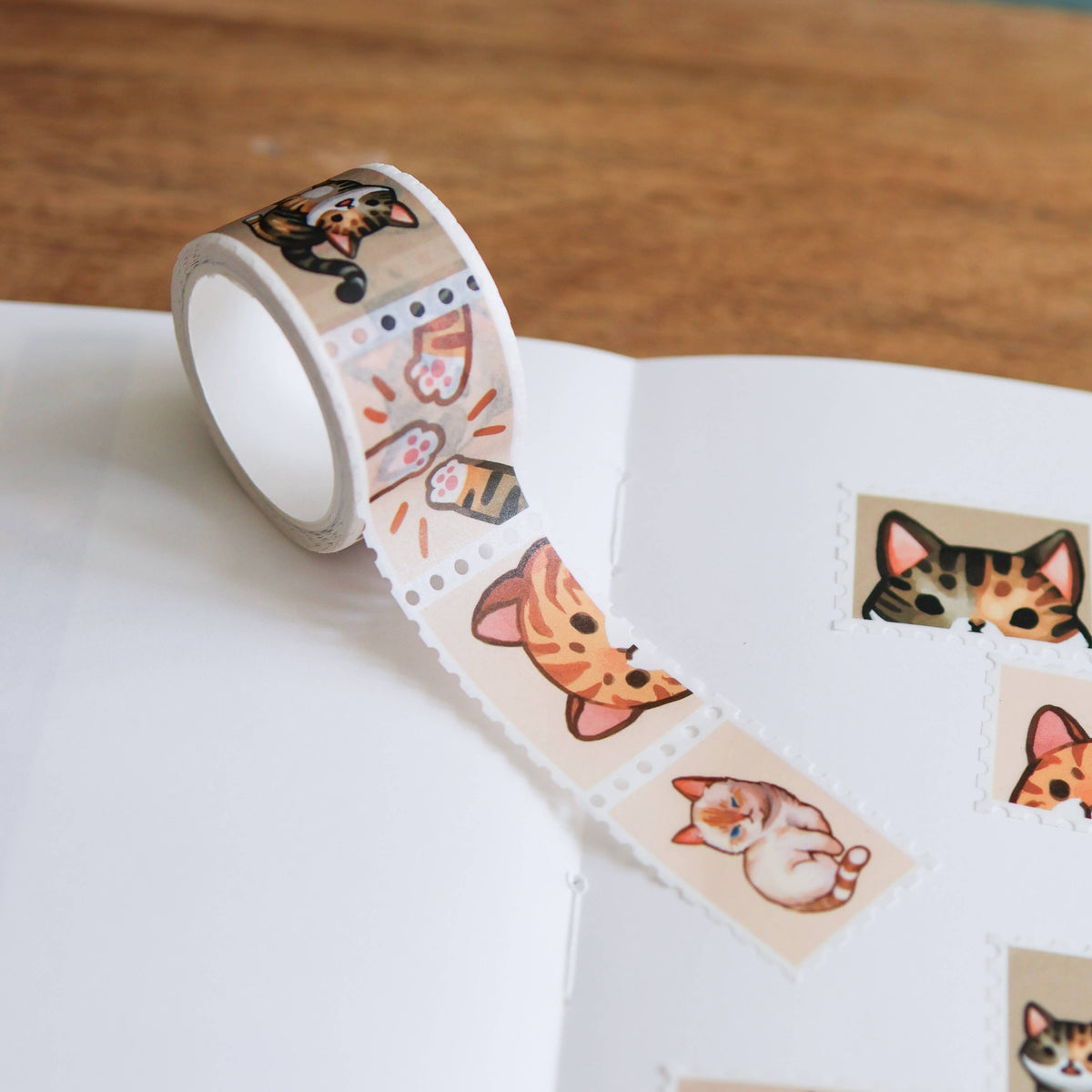 Tabby Cats stamp washi tape by Thousand Skies, alternate view 3